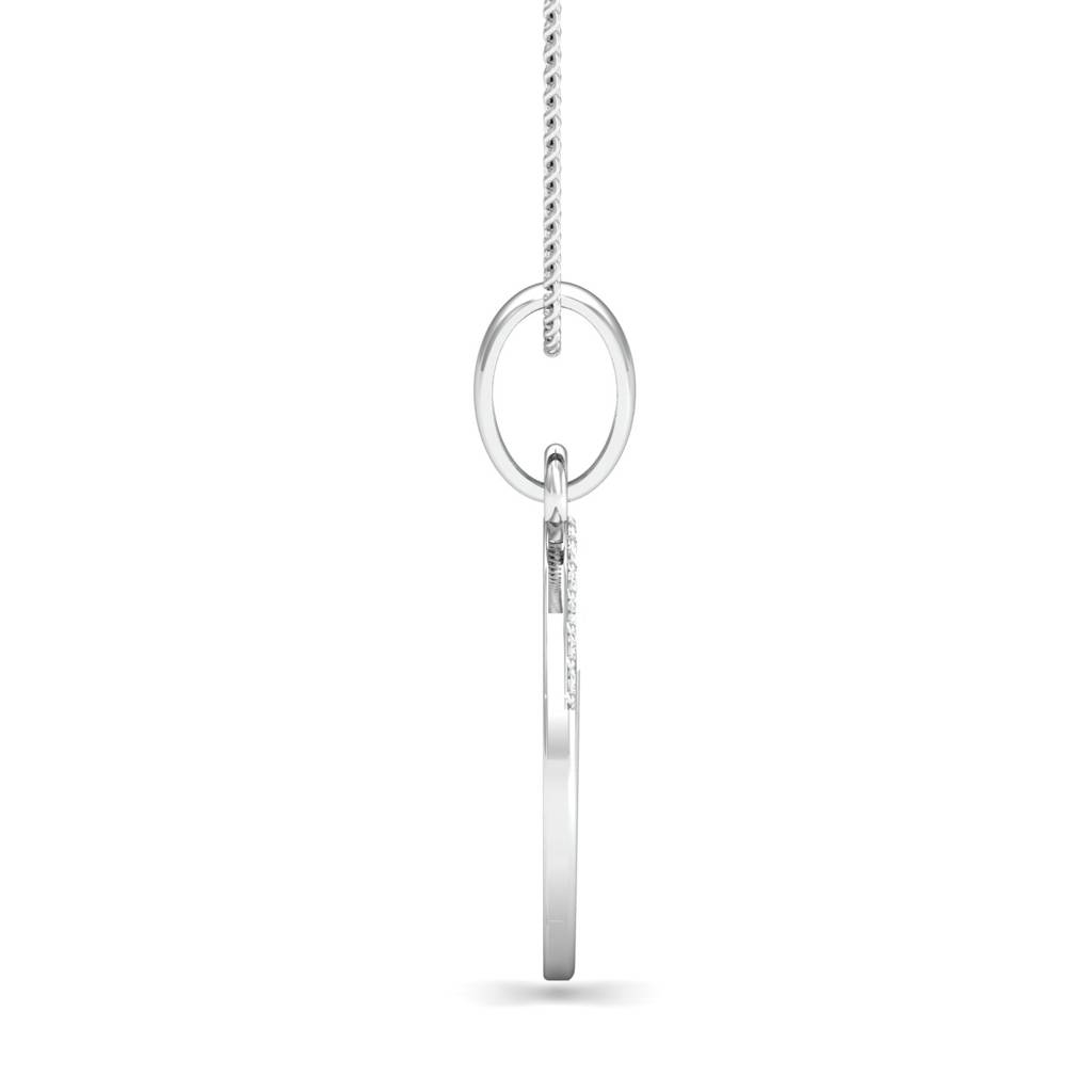 KuberBox 18K White Gold Cancer Zodiac Gold Pendant