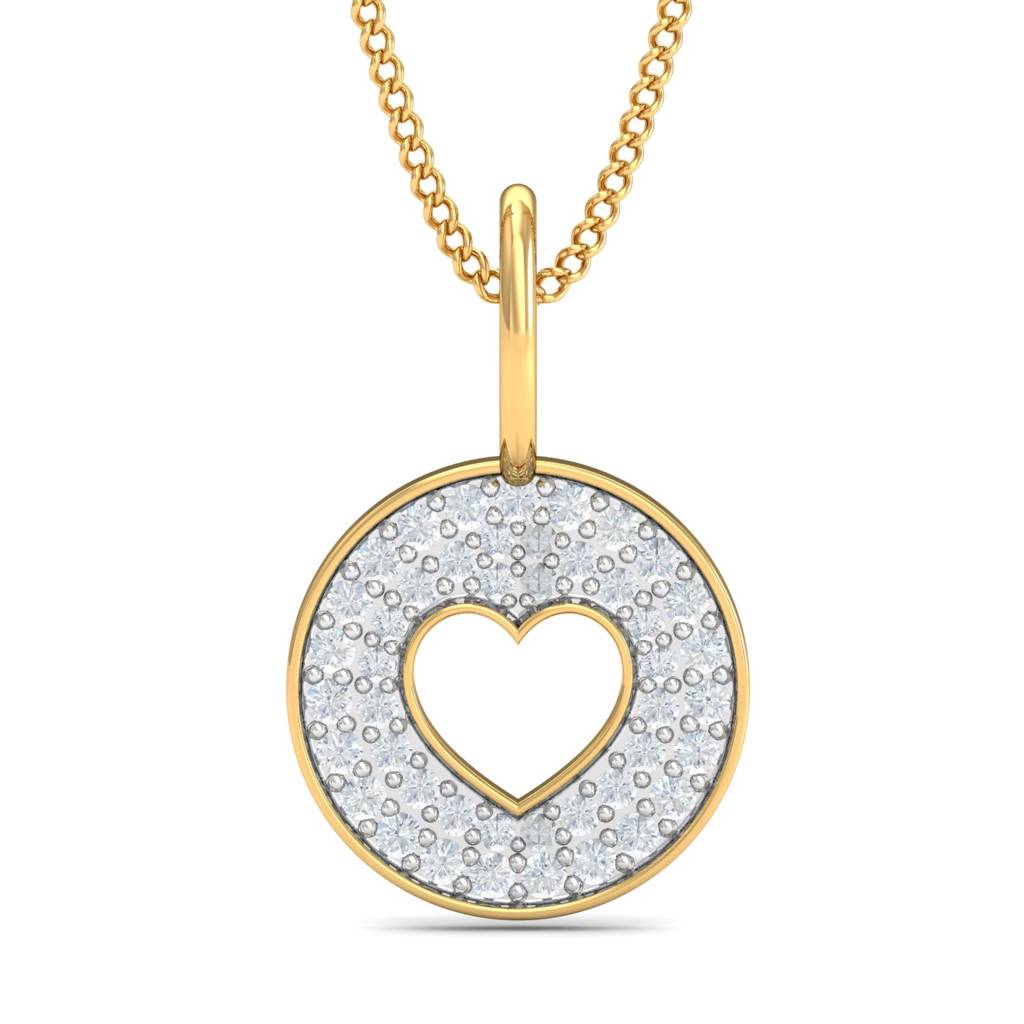 KuberBox 18K Yellow Gold Neeva Love Pendant