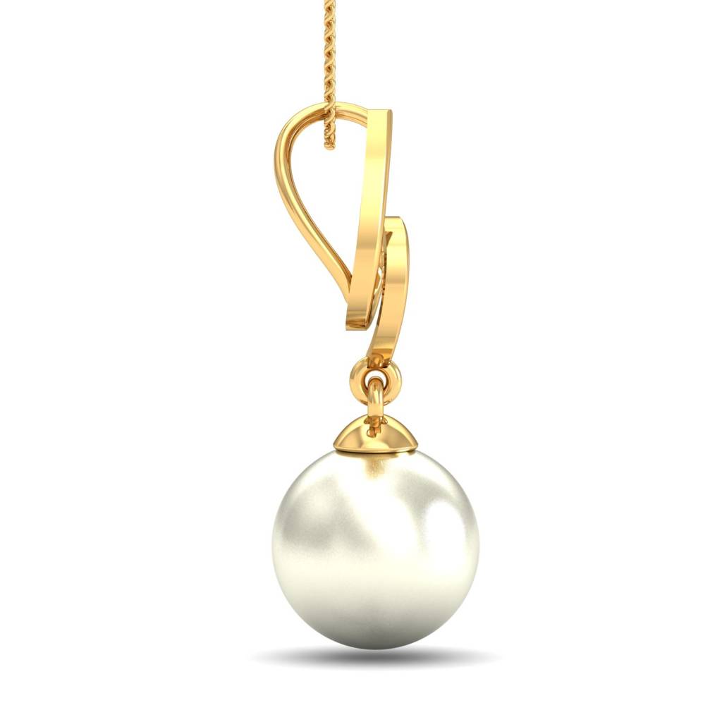 KuberBox 18K Yellow Gold Mabel Pearl Pendant