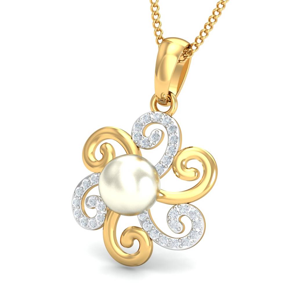 KuberBox 18K Yellow Gold Shayna Sun Pendant