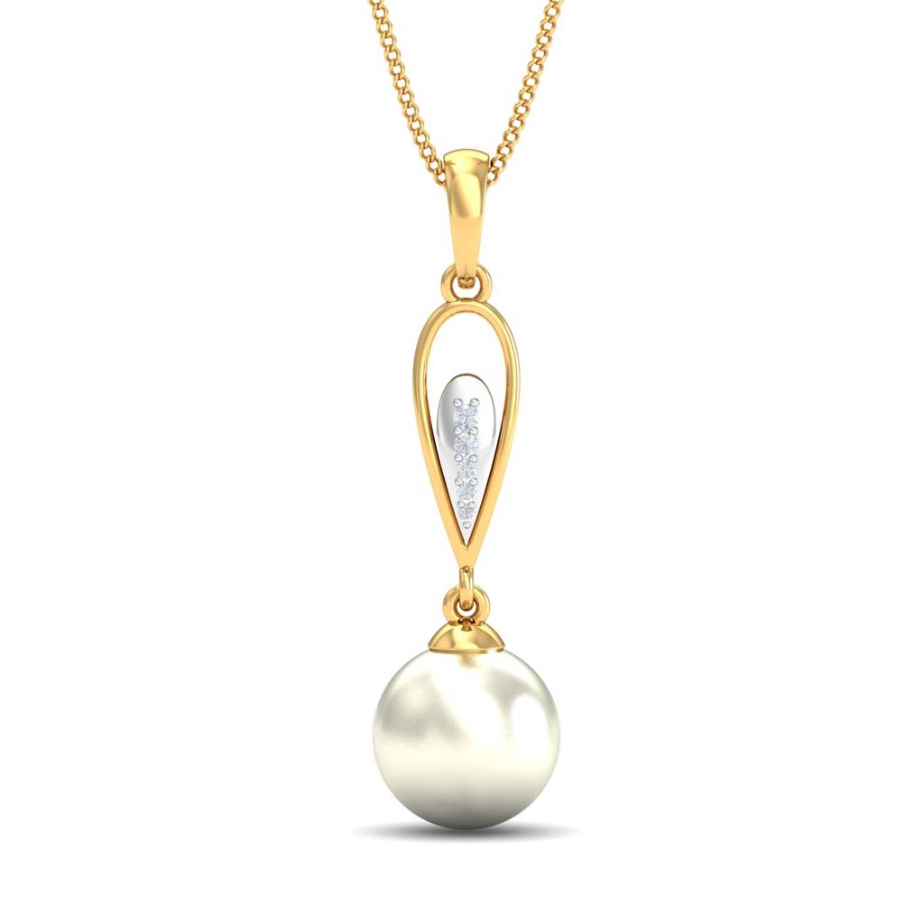 KuberBox 18K Yellow Gold Shirin Pearl Pendant