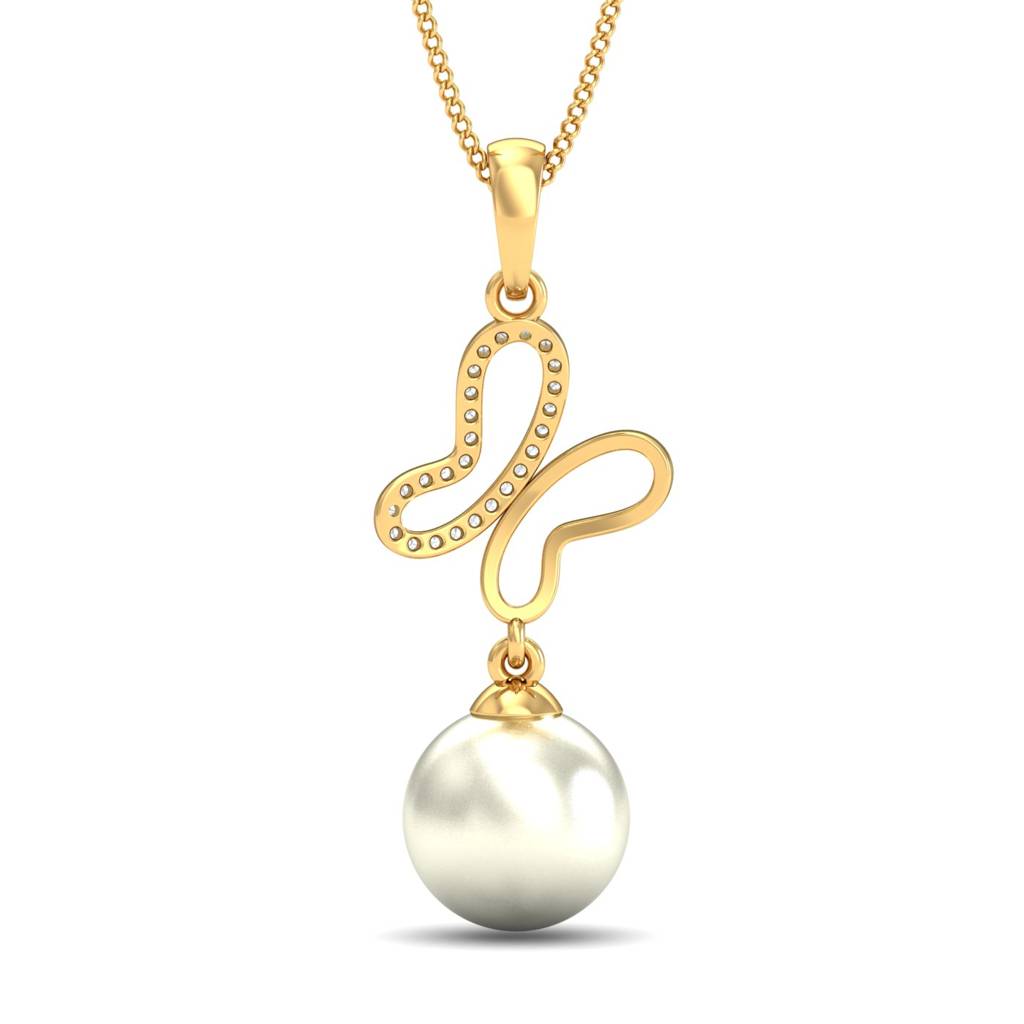 KuberBox 18K Yellow Gold Clara Fluttery Pendant