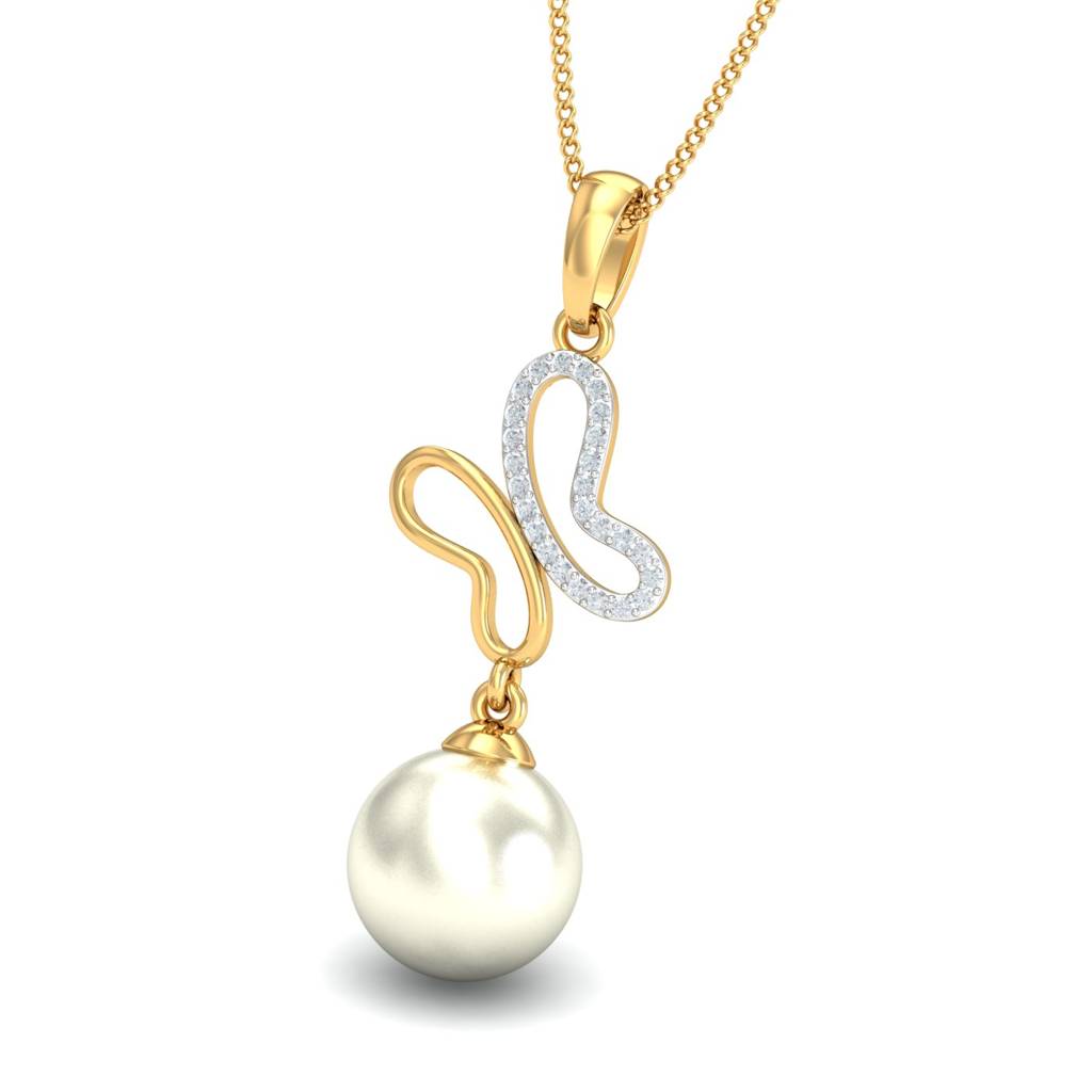 KuberBox 18K Yellow Gold Clara Fluttery Pendant