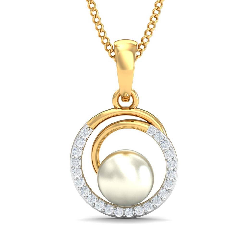 KuberBox 18K Yellow Gold Fiona Royal Pearl Pendant