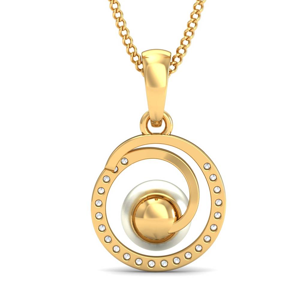 KuberBox 18K Yellow Gold Fiona Royal Pearl Pendant