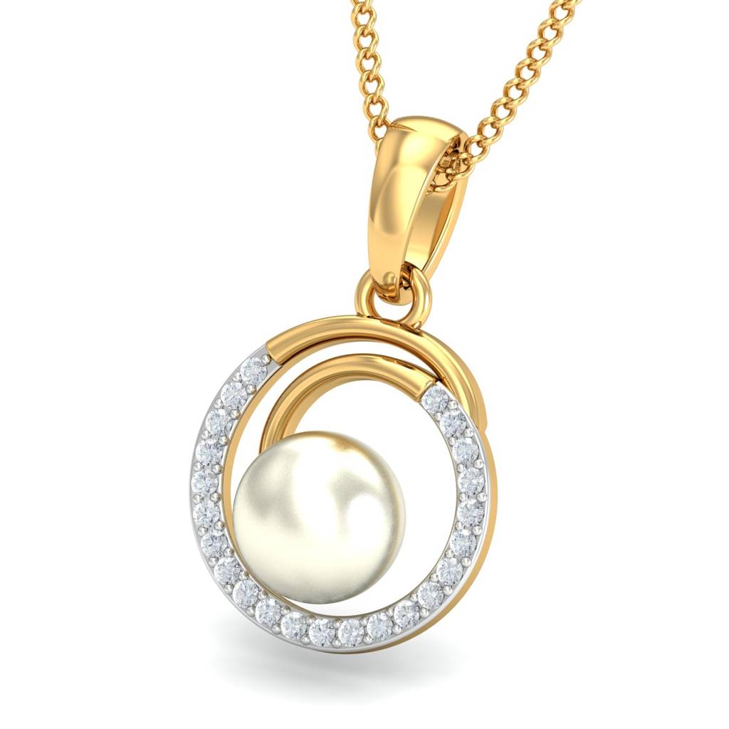 KuberBox 18K Yellow Gold Fiona Royal Pearl Pendant