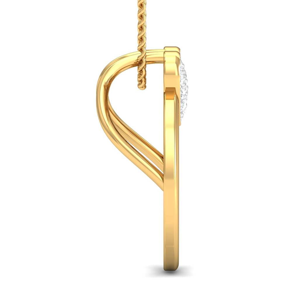 KuberBox 18K Yellow Gold Drea Love Pendant