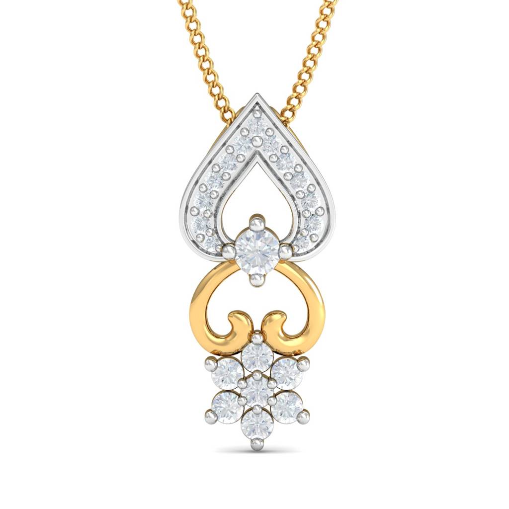 KuberBox 18K Yellow Gold Amelia Unique Pendant