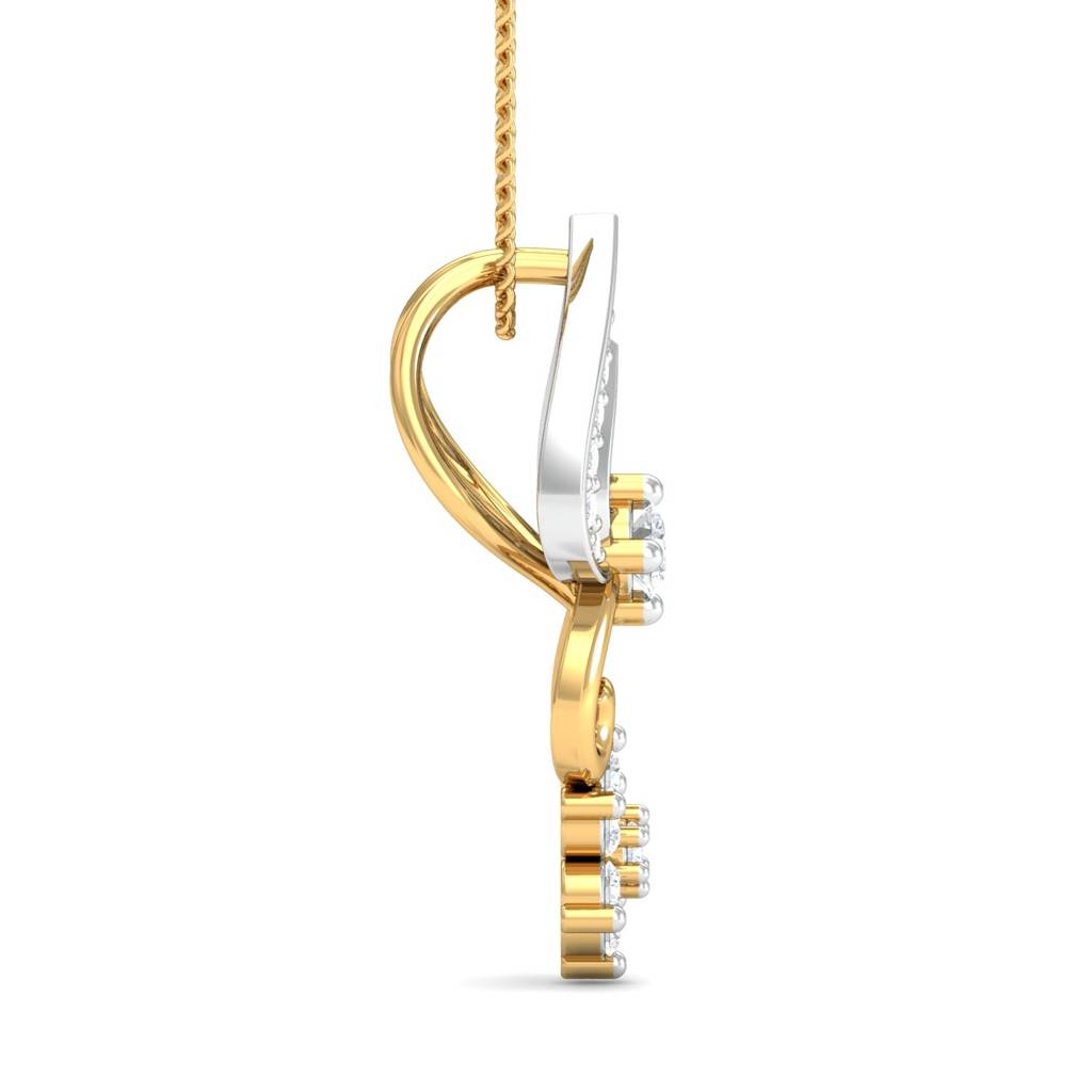 KuberBox 18K Yellow Gold Amelia Unique Pendant