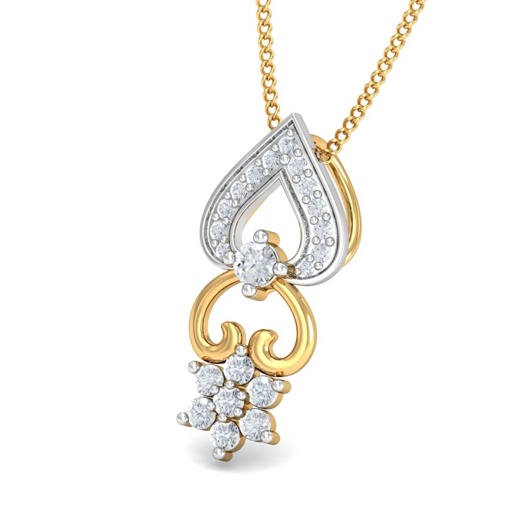 KuberBox 18K Yellow Gold Amelia Unique Pendant