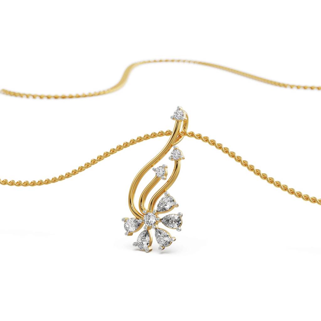Floral Fantasy Diamond Pendant