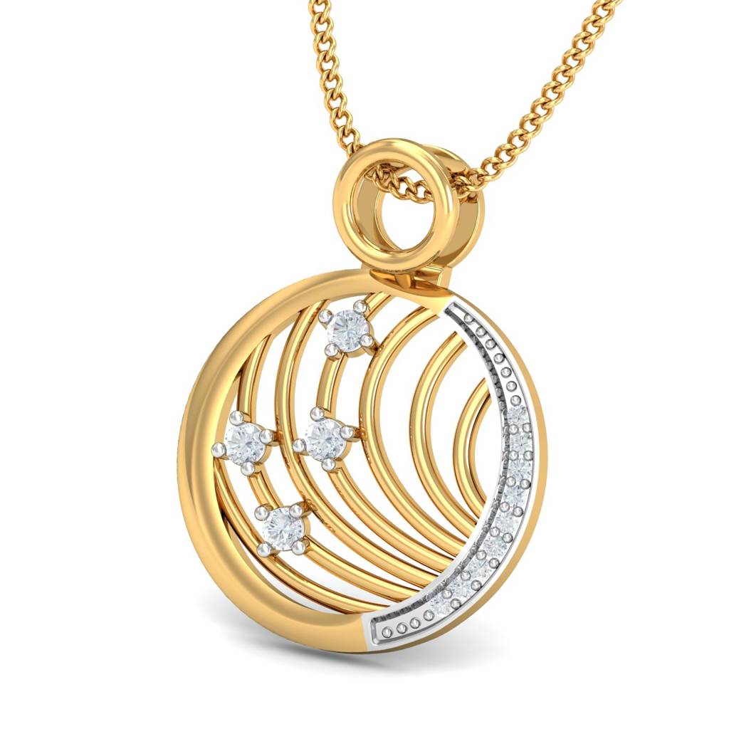 KuberBox 18K Yellow Gold Ana Circle Pendant