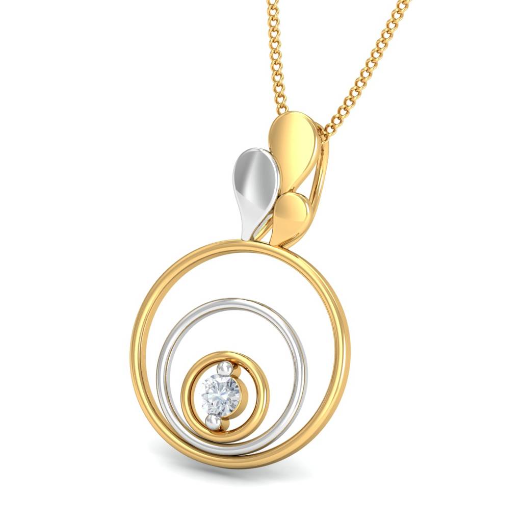 KuberBox 18K Yellow Gold Hyptonizing Diva Pendant