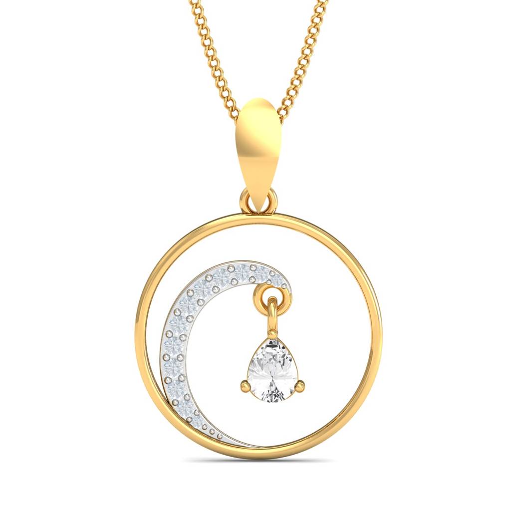 KuberBox 18K Yellow Gold Wanda Wave Pendant