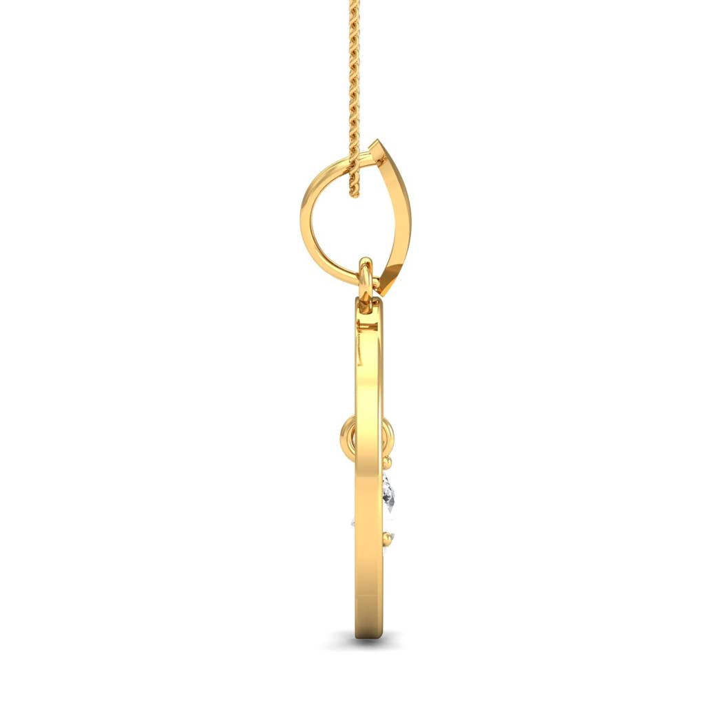 KuberBox 18K Yellow Gold Wanda Wave Pendant