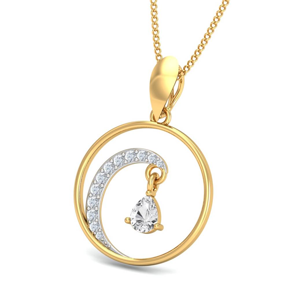 KuberBox 18K Yellow Gold Wanda Wave Pendant