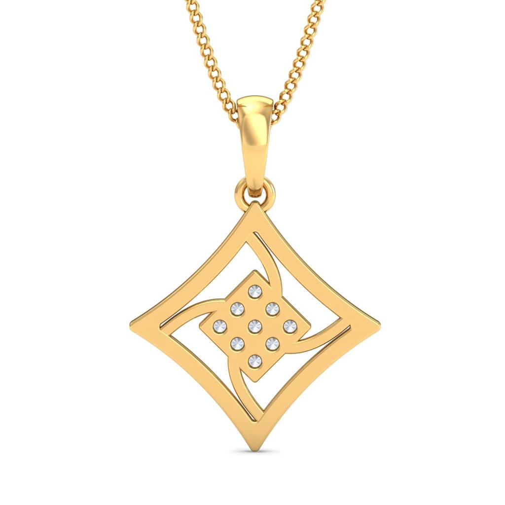 KuberBox 18K Yellow Gold Amaris Dual-tone Pendant