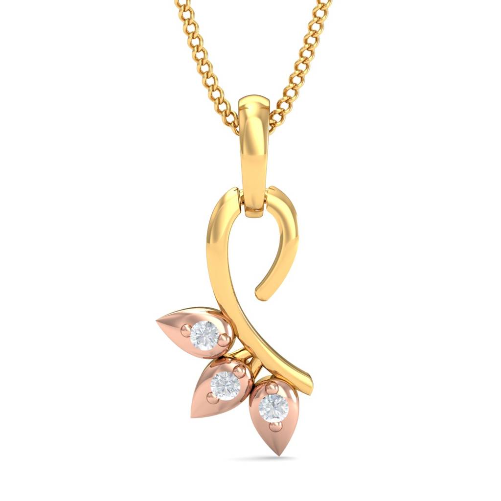 KuberBox 18K Yellow Gold Candie Dainty Pendant