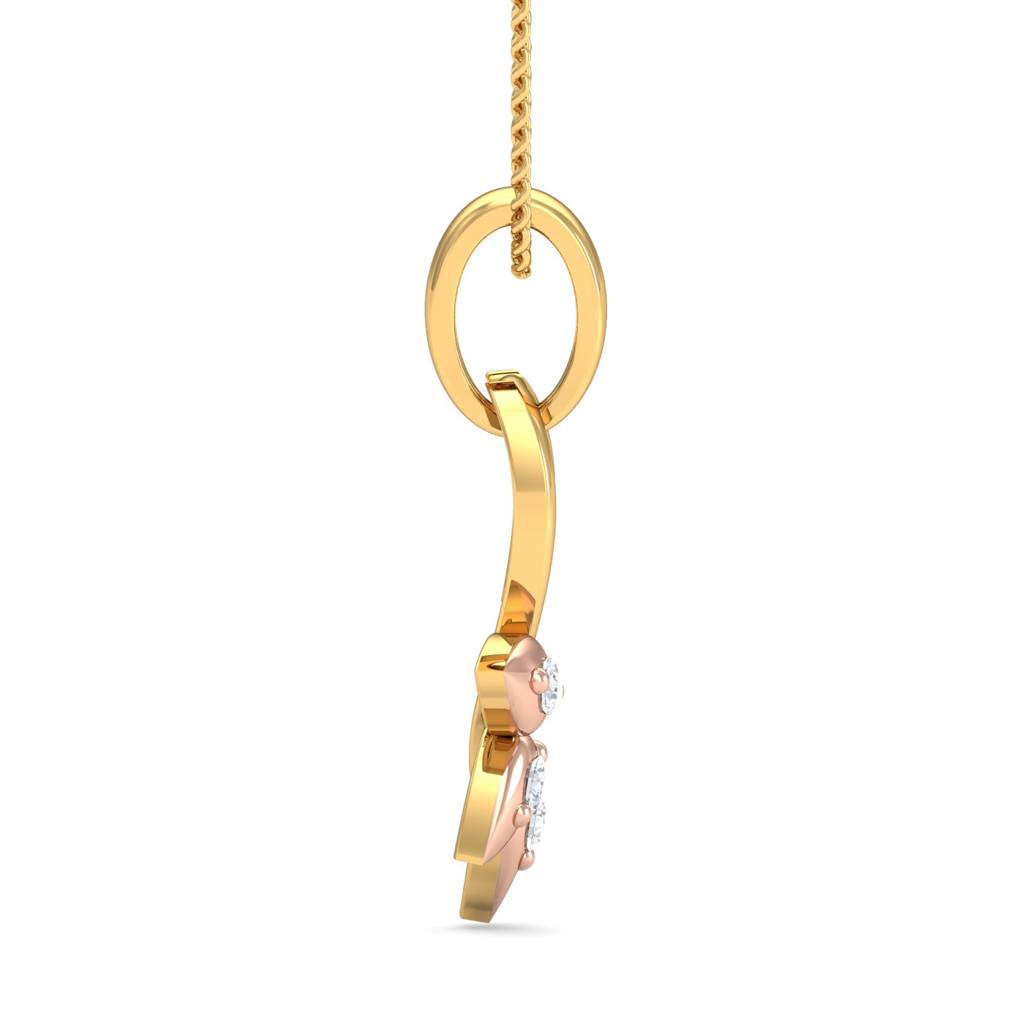 KuberBox 18K Yellow Gold Candie Dainty Pendant