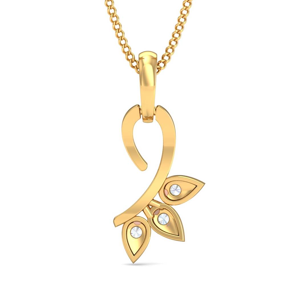 KuberBox 18K Yellow Gold Candie Dainty Pendant