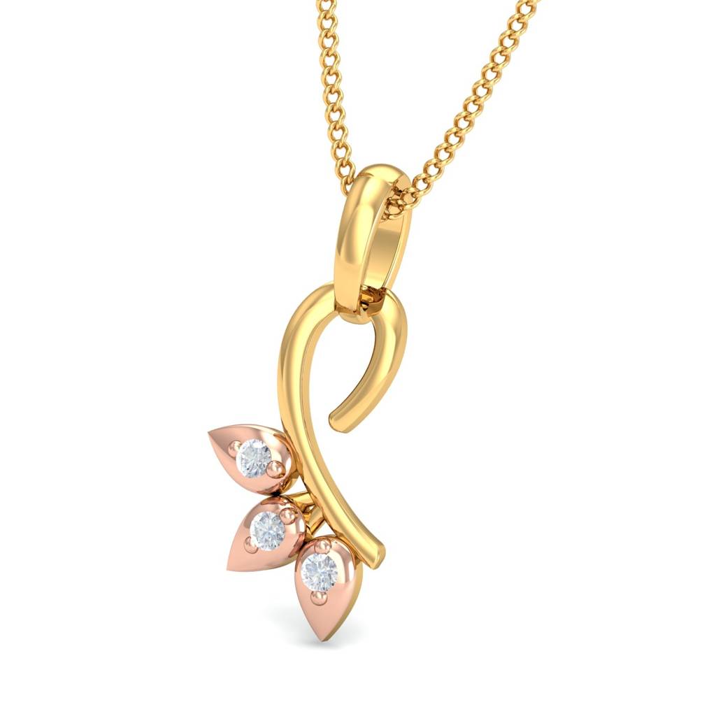 KuberBox 18K Yellow Gold Candie Dainty Pendant