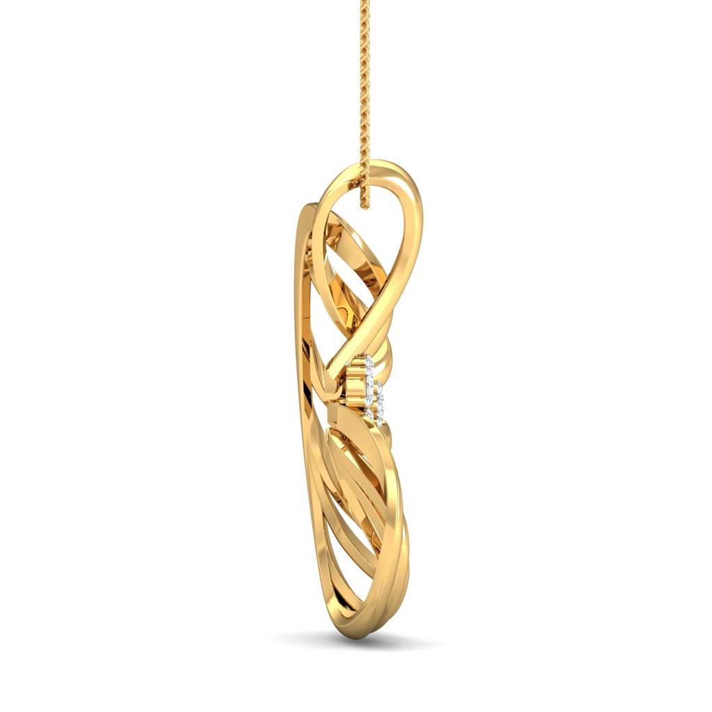 KuberBox 18K Yellow Gold Coco Winding Pendant