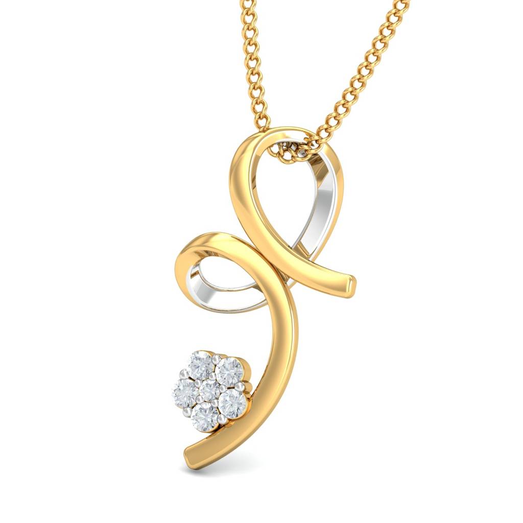 KuberBox 18K Yellow Gold Flotis Pendant