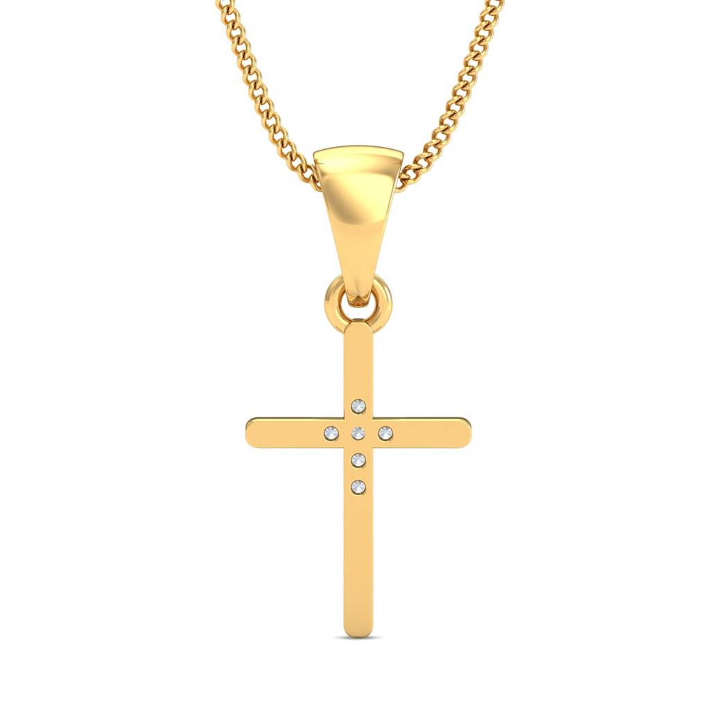 KuberBox 18K Yellow Gold Almighty Jesus Pendant