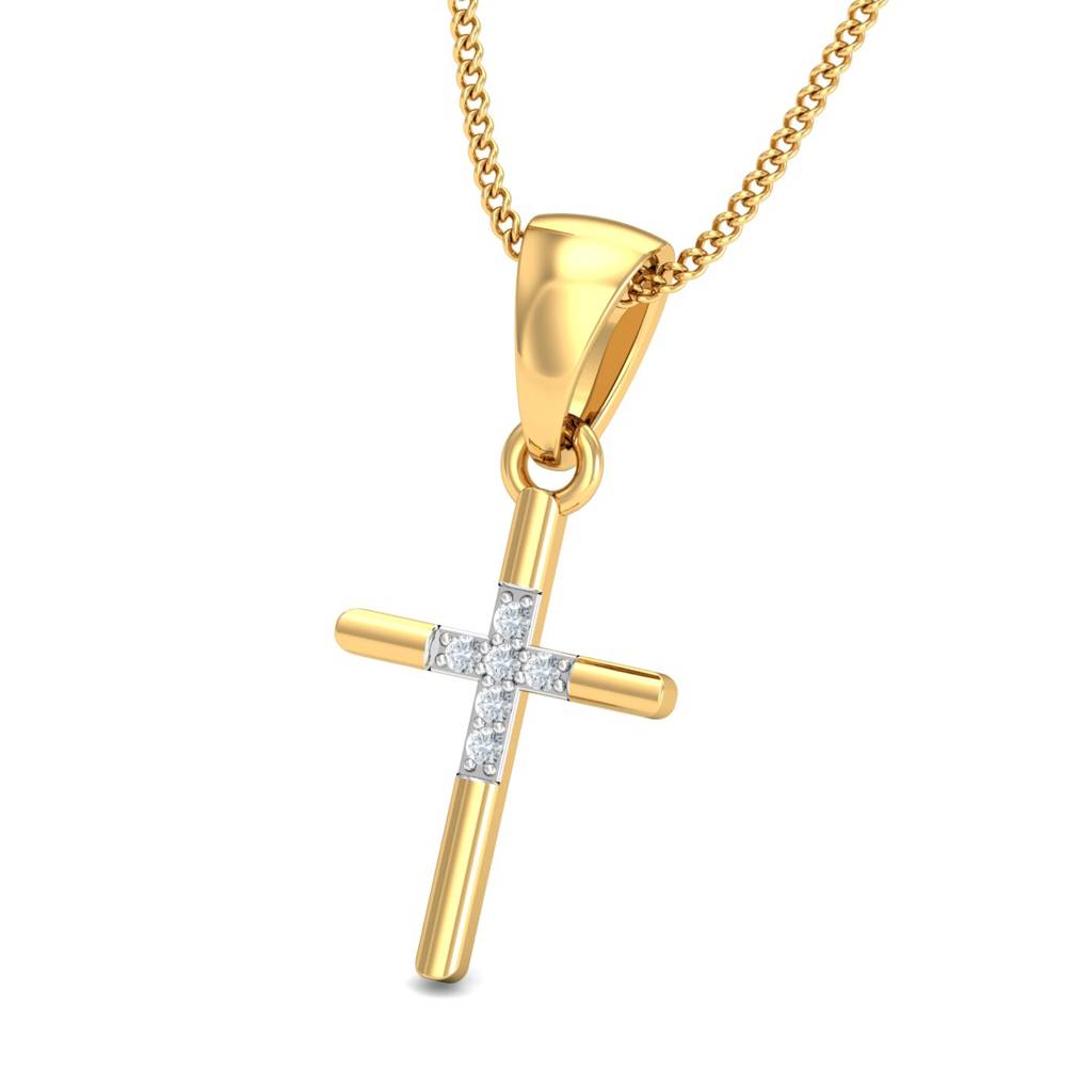 KuberBox 18K Yellow Gold Almighty Jesus Pendant