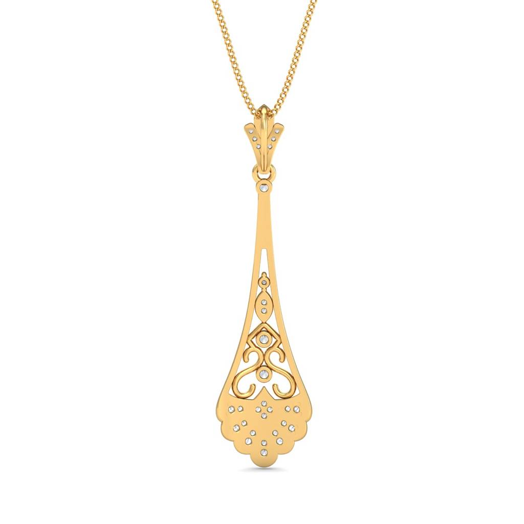 KuberBox 18K Yellow Gold Clara Filigree Pendant