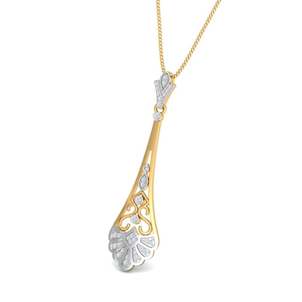 KuberBox 18K Yellow Gold Clara Filigree Pendant