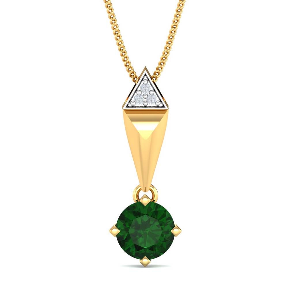 KuberBox 18K Yellow Gold Annora Quartz Pendant