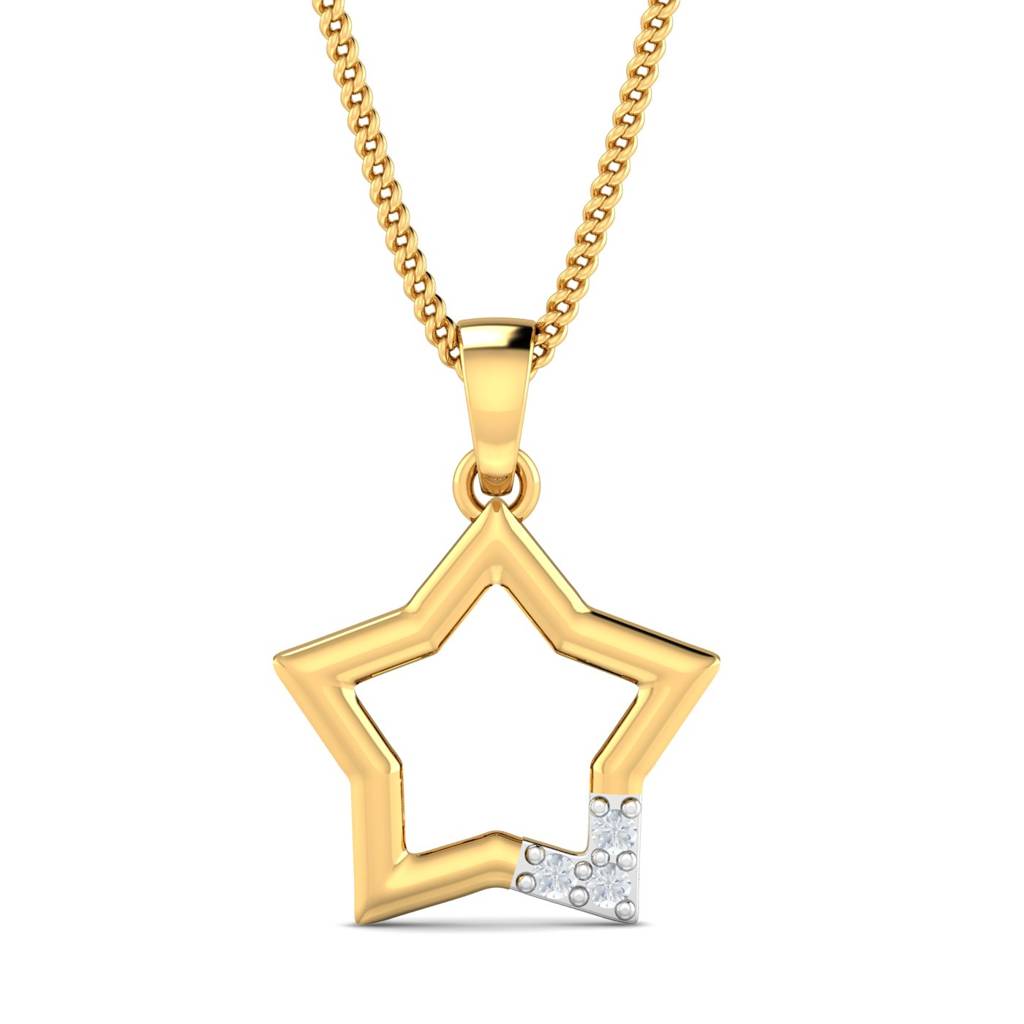 KuberBox 18K Yellow Gold Antonina Star Pendant