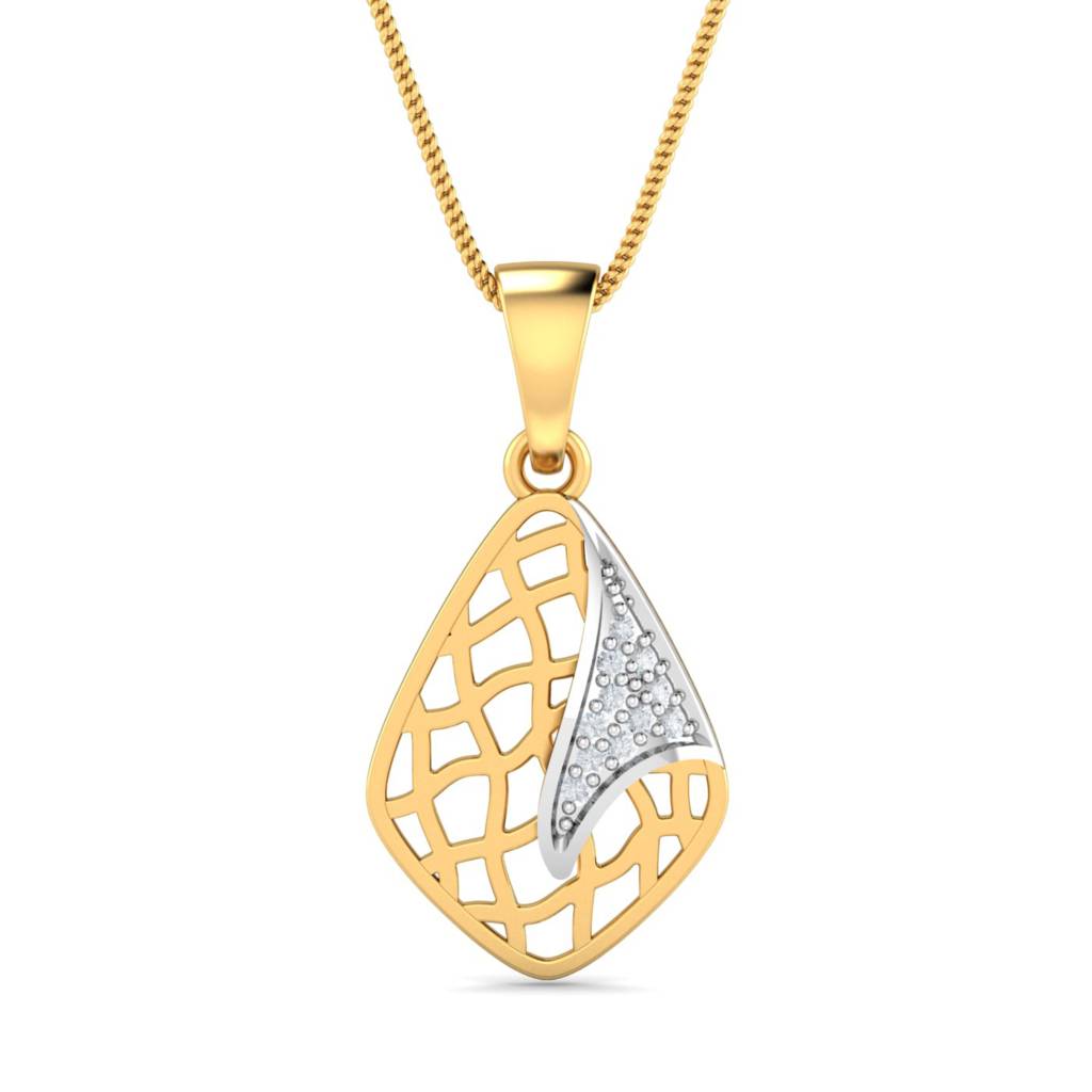 KuberBox 18K Yellow Gold Hande Filigree Pendant