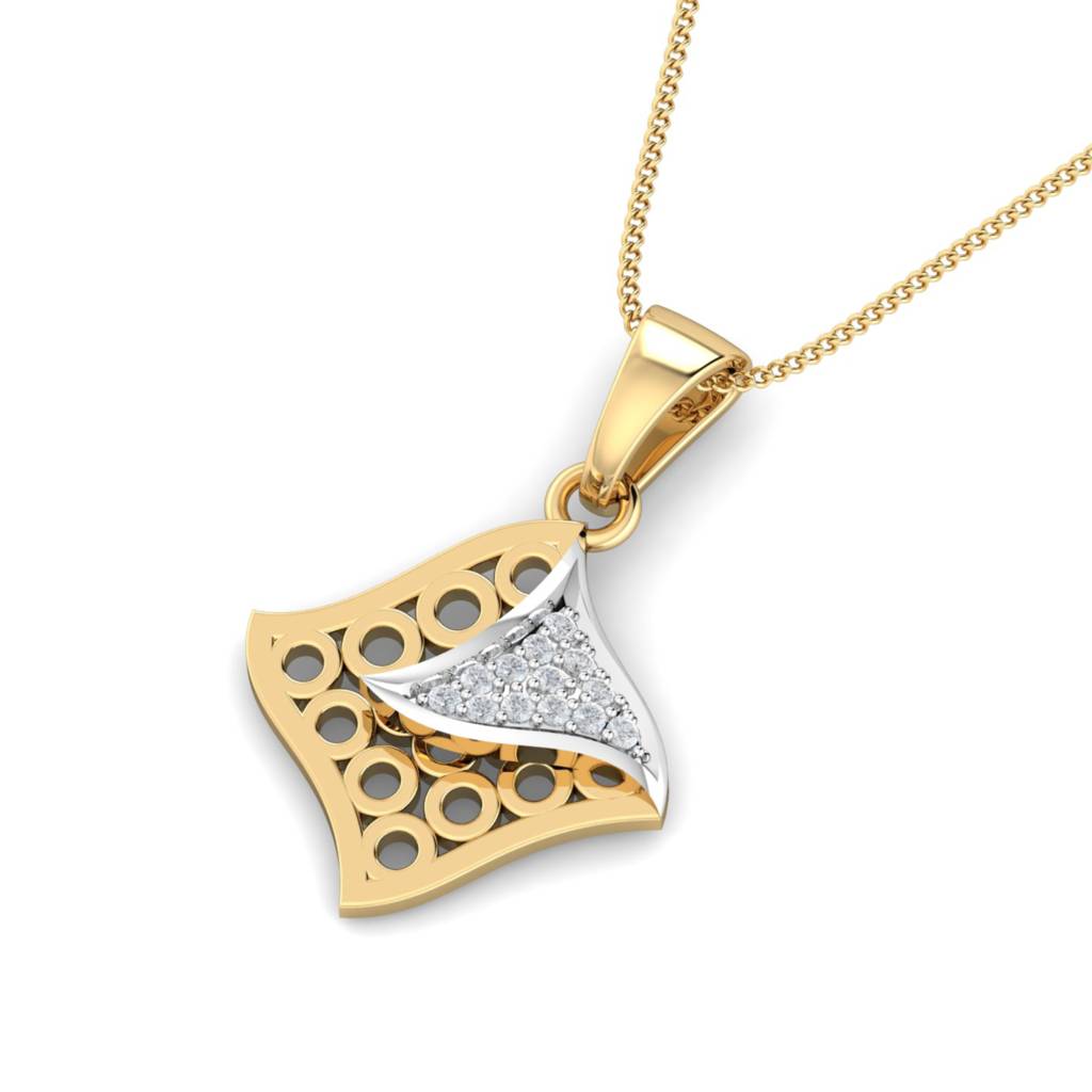 KuberBox 18K Yellow Gold Irmak Filigree Pendant