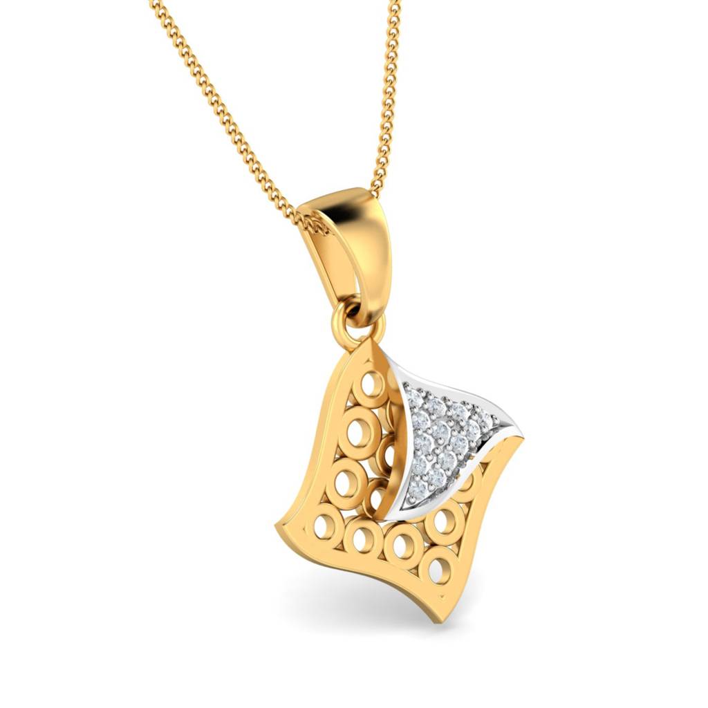 KuberBox 18K Yellow Gold Irmak Filigree Pendant