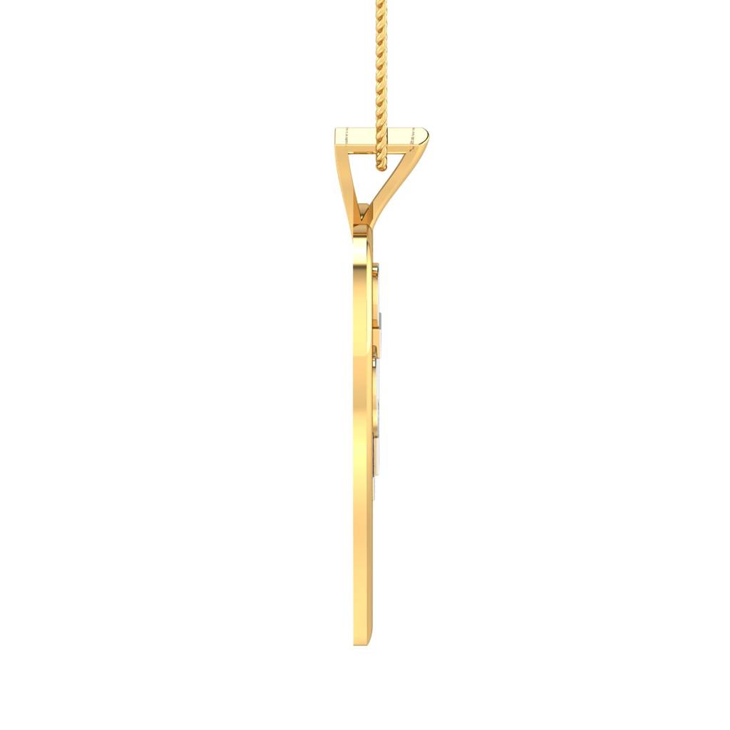 KuberBox 18K Yellow Gold Shree Pendant