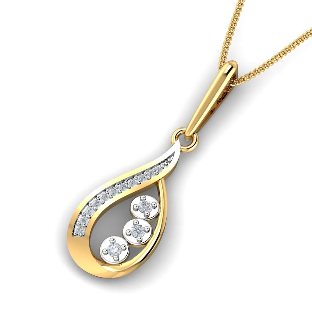 KuberBox 18K Yellow Gold Deniz Pendant