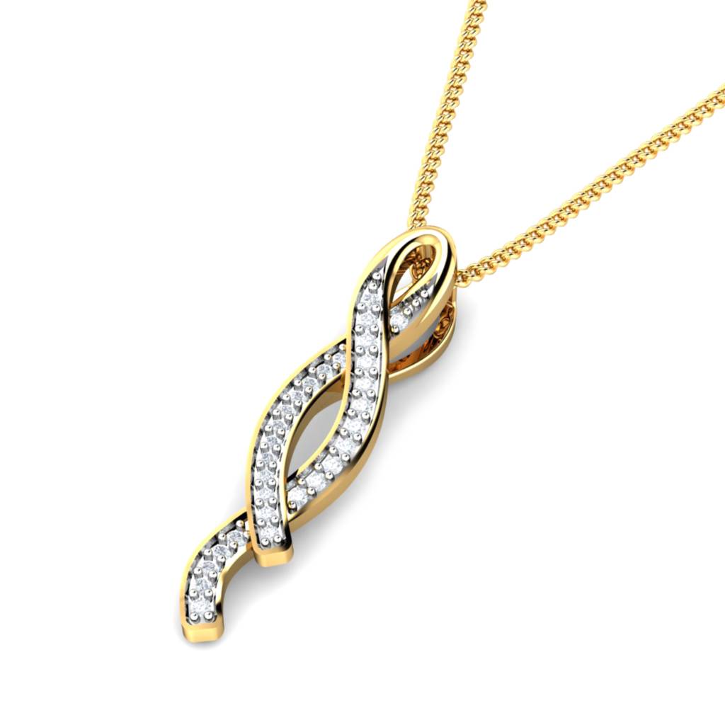 KuberBox 18K Yellow Gold Ozge Interloped Pendant