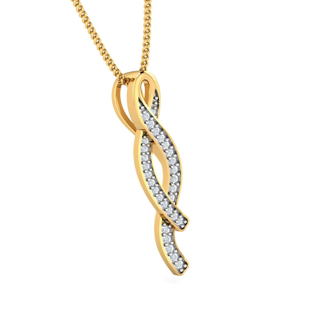 KuberBox 18K Yellow Gold Ozge Interloped Pendant