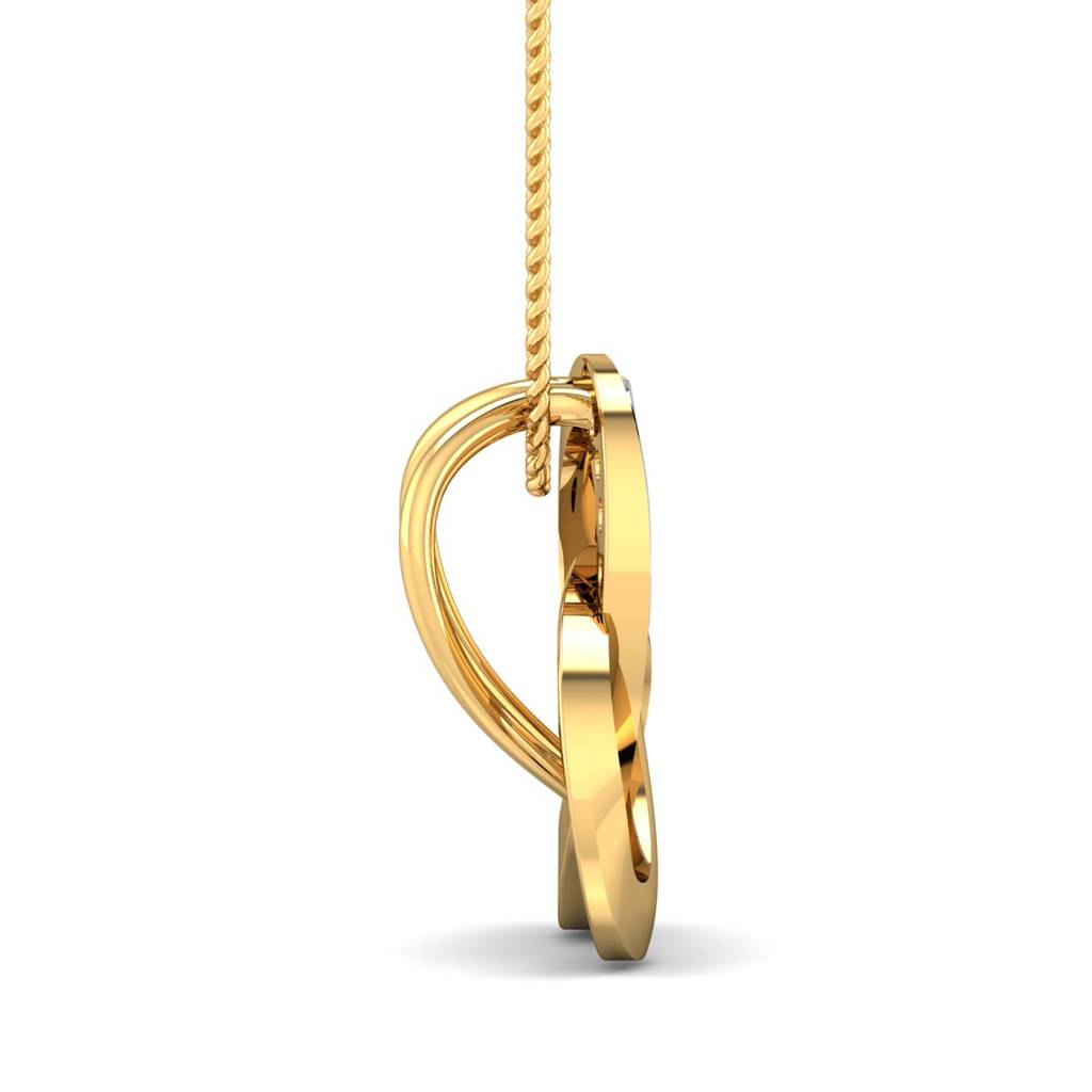 KuberBox 18K Yellow Gold Bracha Trinity Pendant