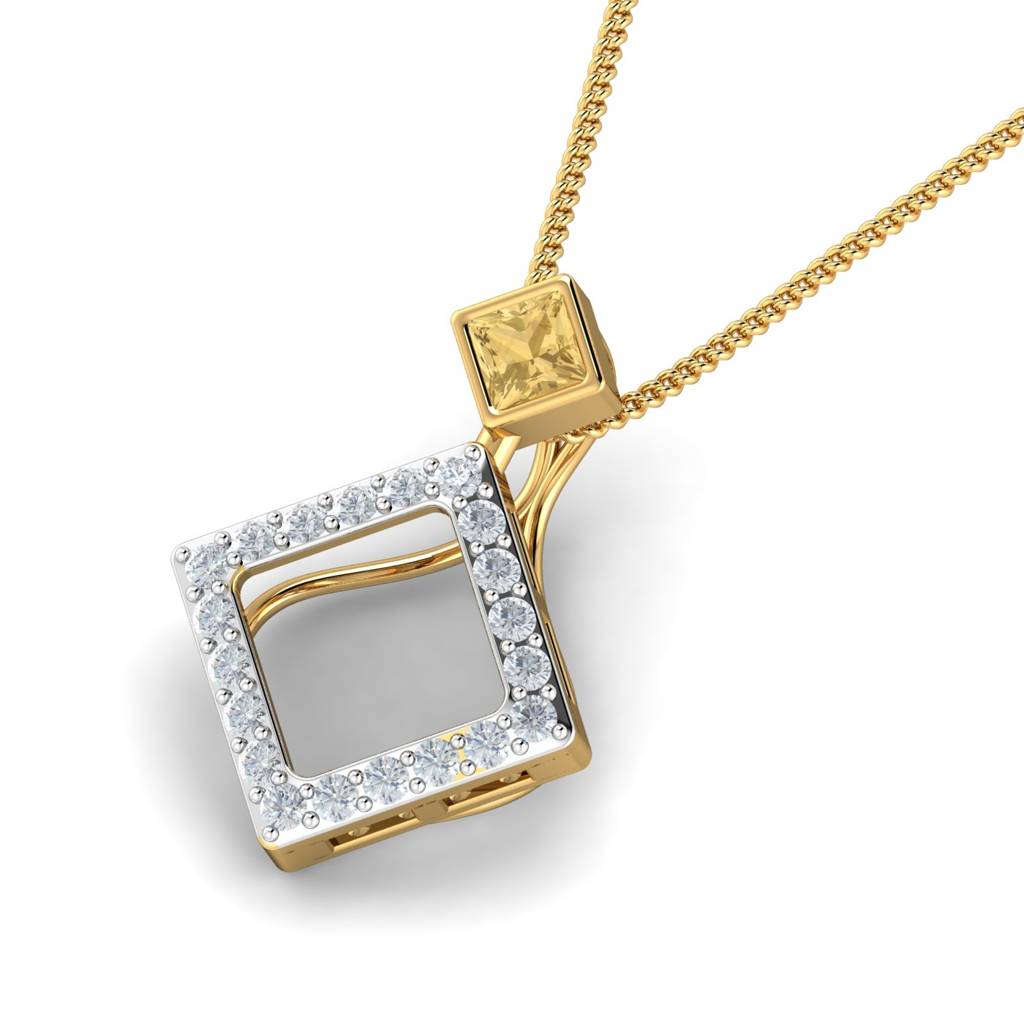 KuberBox 18K Yellow Gold Adina Yellow Pendant