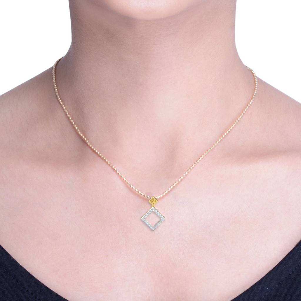KuberBox 18K Yellow Gold Adina Yellow Pendant