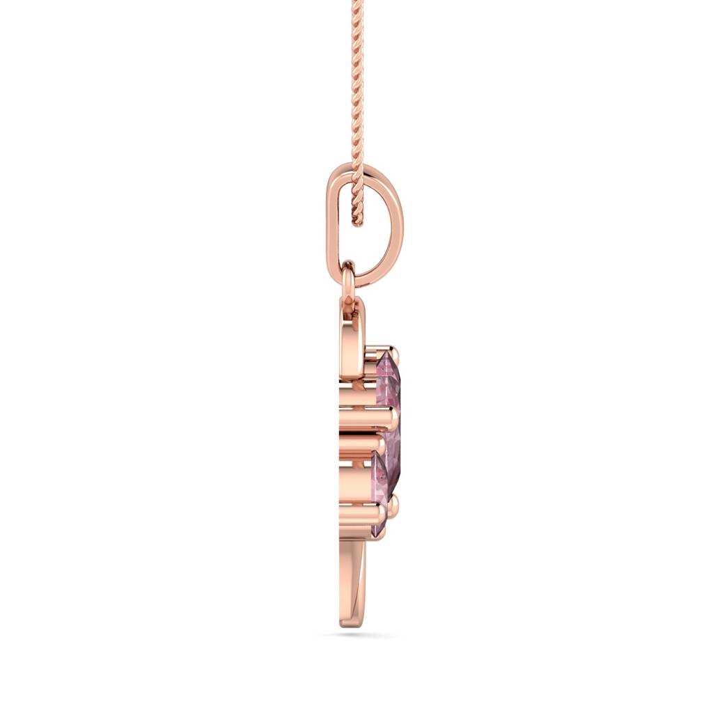 KuberBox 18K Rose Gold Alize Heart Pendant