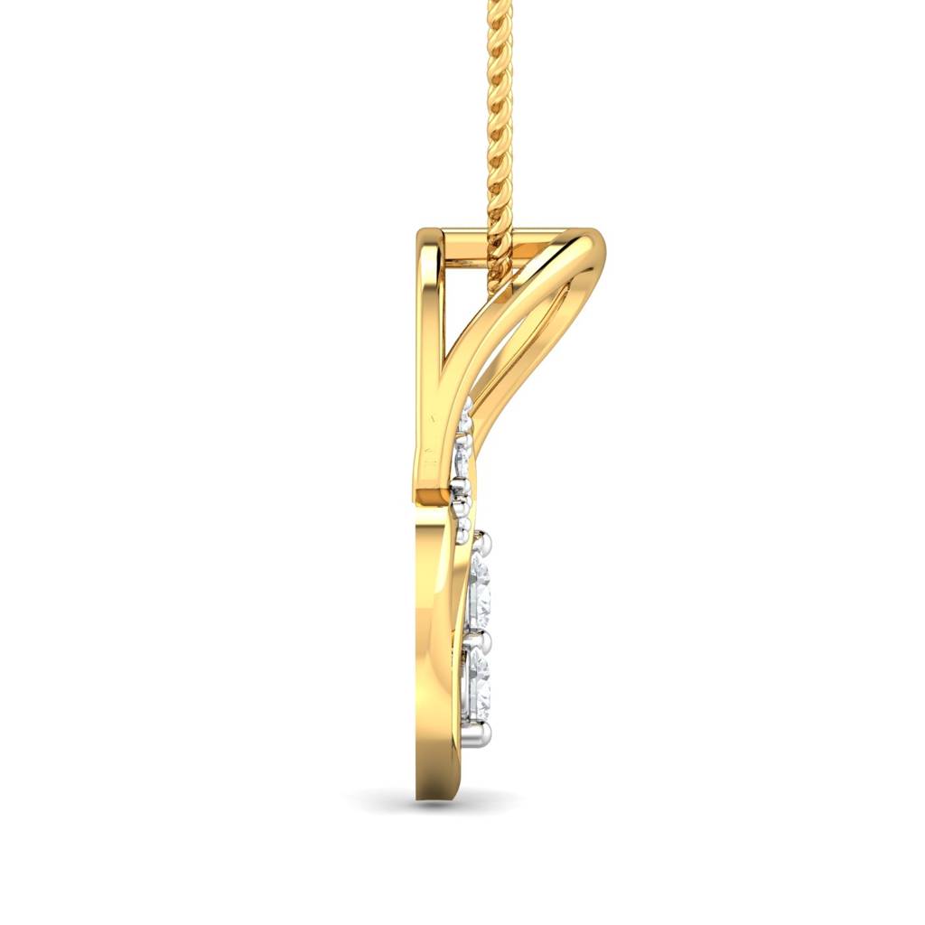 KuberBox 18K Yellow Gold Chagit Heart Pendant