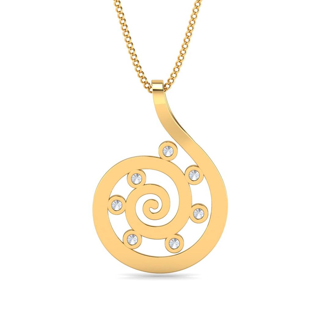 KuberBox 18K Yellow Gold Reine Pendant