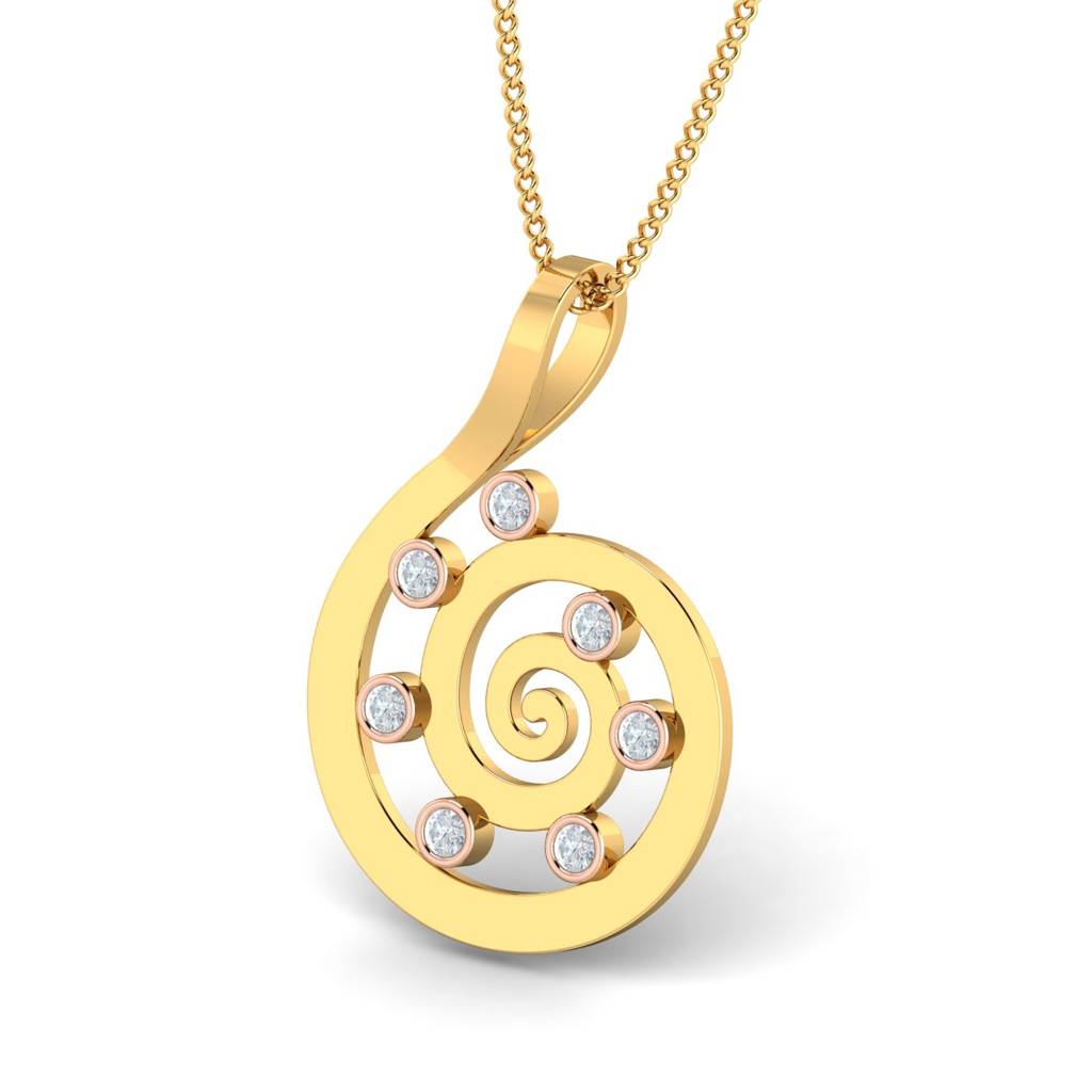 KuberBox 18K Yellow Gold Reine Pendant