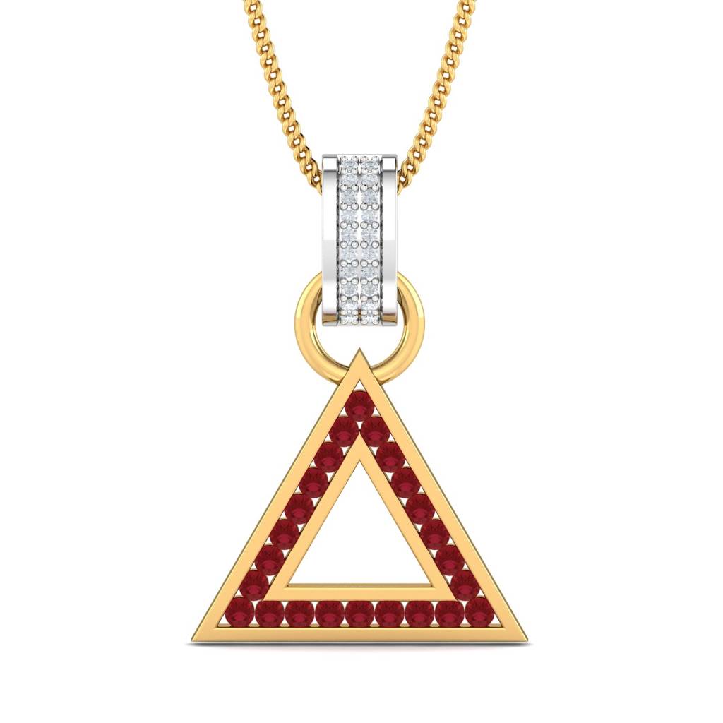 KuberBox 18K Yellow Gold Alisa Ruby Pendant