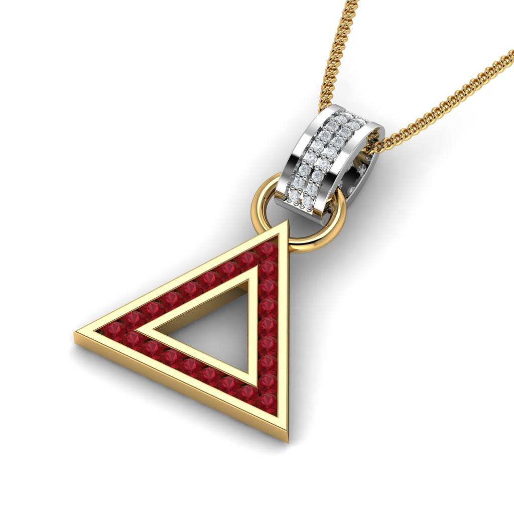 KuberBox 18K Yellow Gold Alisa Ruby Pendant