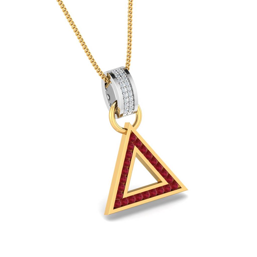 KuberBox 18K Yellow Gold Alisa Ruby Pendant